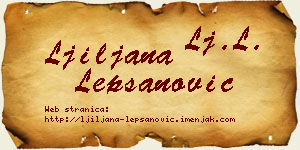Ljiljana Lepšanović vizit kartica